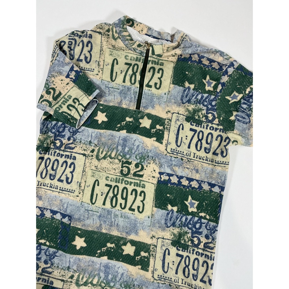 VTG Canari Cycling Jersey Men's California 1952 License Plate Novelty Size M